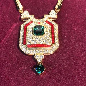 Camrose & Kross Jacqueline Kennedy Emerald necklace in box
